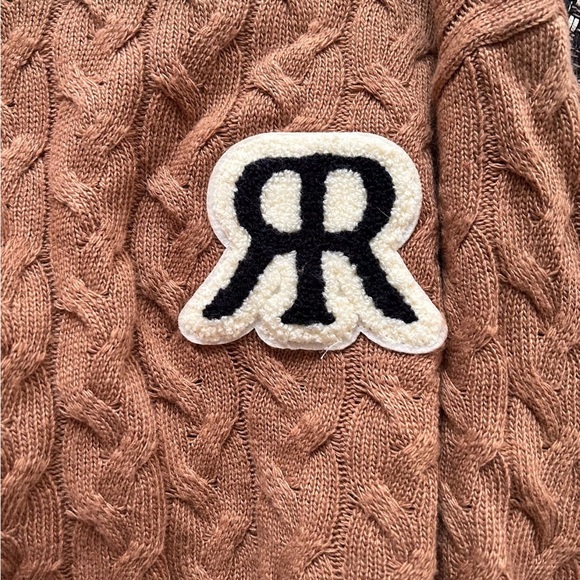 ROKH CABLE KNIT WITH TIE DETAIL TOFFEE - Picture 4 of 6